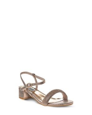 Badgley Mischka Kids' Rhinestone Sandal - White