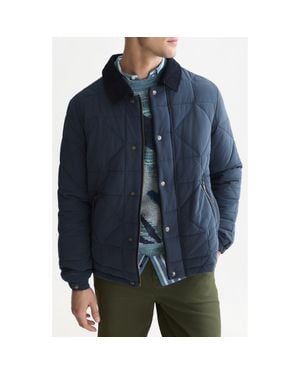 Scotch & Soda Quilted Geo Jacket - Blue