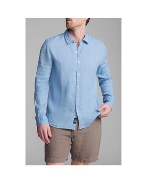 Mavi Regular Fit Linen Button-Up Shirt - Blue