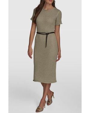 Donna Karan Open Knit Sheath Dress - Multicolor