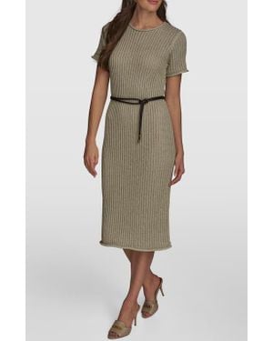 Donna Karan Open Knit Sheath Dress - Multicolor