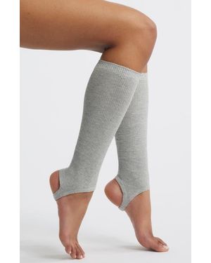 High Heel Jungle Marnie Cotton Blend Rib Stirrup Socks - Gray