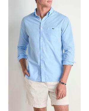 Vineyard Vines Shoreline Classic Fit Solid Stretch Cotton Button-Down Shirt - Blue