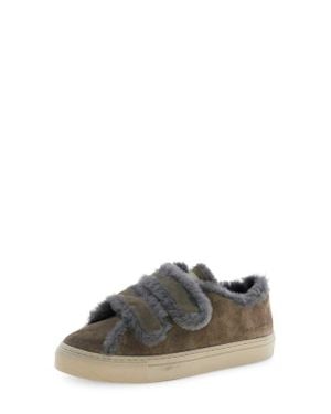 Voile Blanche Gretha Genuine Shearling Sneaker - Multicolor