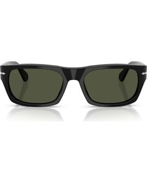Persol 55Mm Rectangular Sunglasses - Gray