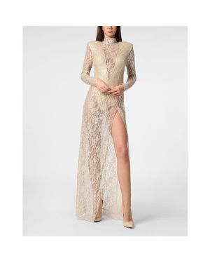 Philipp Plein Long Dress - Natural