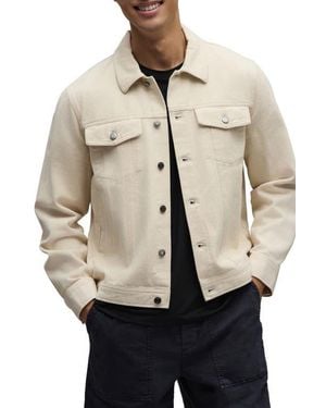 Barefoot Dreams Brushed Cotton Twill Trucker Jacket - Natural