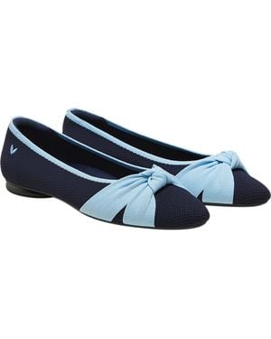 VIVAIA Almond-Toe Knotted Flats - Blue