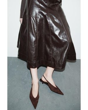 H&M Kitten-Heeled Slingbacks - White