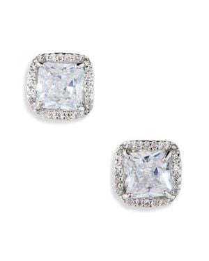 Kate Spade That Sparkle Princess Cut Cubic Zirconia Studs - Metallic