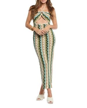 CAPITTANA Poppy Crochet Cover-Up Dress - Green
