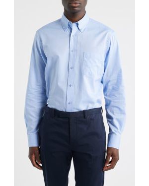 Eagle Regular Fit Light Cotton Button-Down Oxford Shirt - Blue