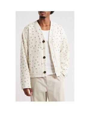 Honor The Gift Oversize Beaded Cardigan - Natural