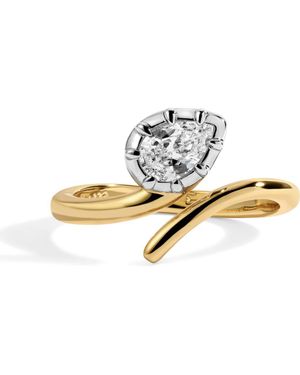 Lili Claspe Drew Bypass Ring - Metallic