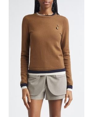 Monse Triple Layer Merino Wool Sweater - Brown