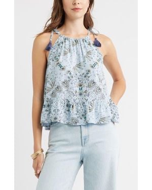 Treasure & Bond Ruffle Hem Camisole - Blue