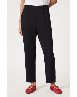 Mavi Crop Straight Leg Pants - Black