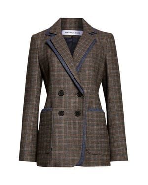 Veronica Beard Hedi Plaid Dickey Jacket - Black