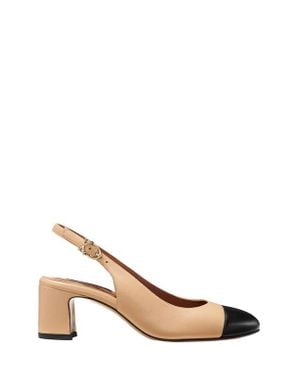 Margaux The Cap-Toe Cluny Slingback Pumps - Natural