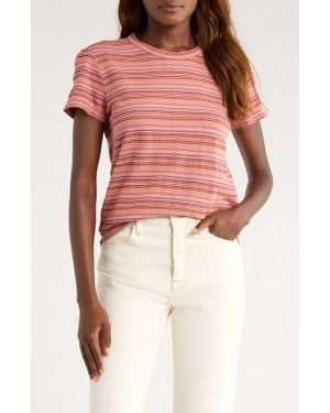Marine Layer Jacquard Stripe Shirt - Pink