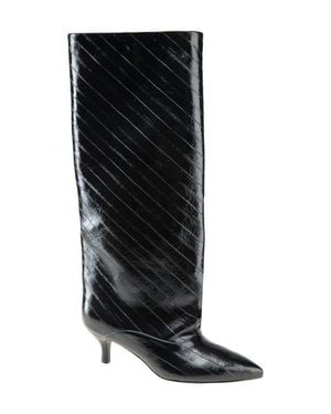 Kenneth Cole Brisbane Kitten Heel Pointed Toe Knee High Boot - Black