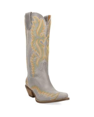 Dingo Lantana Leather Western Boot - Gray