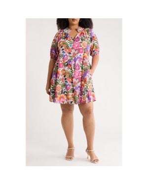 Sugarlips Rendal Floral Jesse Babydoll Dress - Red