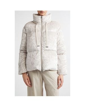 Herno Velvet Quilted Down Puffer Jacket - White