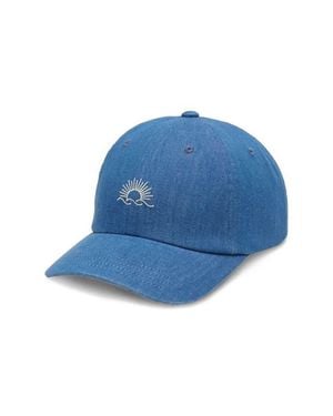 Tentree Embroidered Denim Peak Hat - Blue