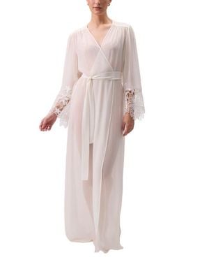 Rya Collection Delight Embroidered Detail Chiffon Robe - Pink