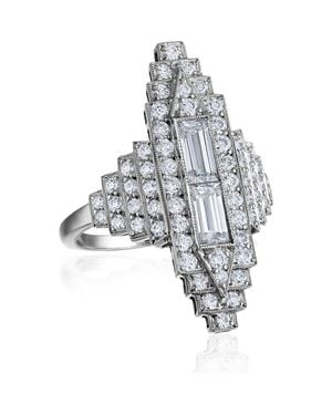 Mindi Mond All Diamond Empire Ring - Metallic