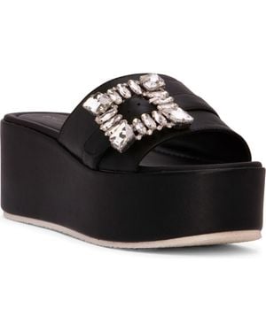 Beautiisoles Dita Platform Slide Sandal - Black