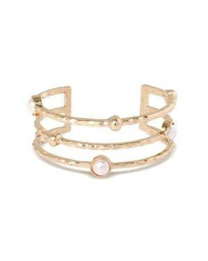 BCBGMAXAZRIA Pearls Cuff Bracelet - Metallic