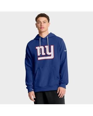 Nike New York Giants Sideline Standard Issue Initial Home Dri-Fit Hoodie - Blue