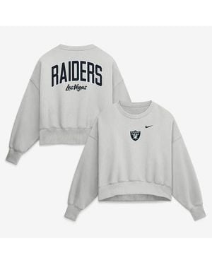 Nike Las Vegas Raiders Oversized Primetime Phoenix Fleece Sweatshirt - Metallic
