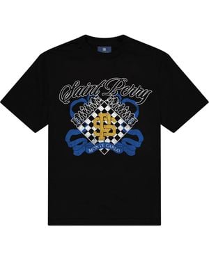 SAINT PERRY Monte Carlo Chess Crest T-Shirt - Black