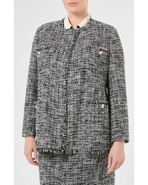 Marina Rinaldi Cardato Tweed Jacket - Gray