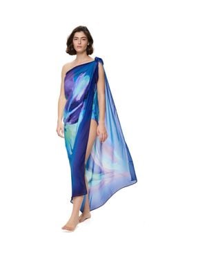 Gottex Floral Rhythm Pareo - Blue