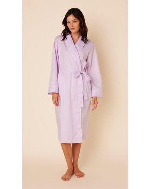 The Cat's Pajamas Luxe Pima Shawl Collar Robe - Pink