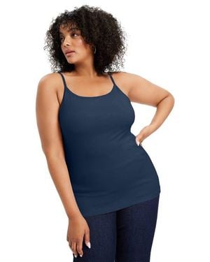 June + Vie One+Only Shelf Bra Cami - Blue