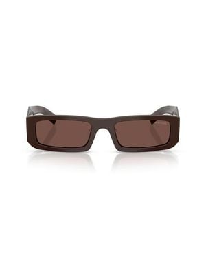 Prada 54Mm Rectangular Sunglasses - Brown