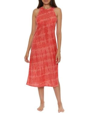 Becca Trinidad Sleeveless Cover-Up Midi Dress - Red
