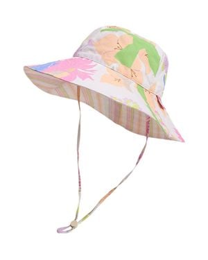 Lost Pattern Frida X Frida's Garden Cotton Reversible Sun Hat - Pink