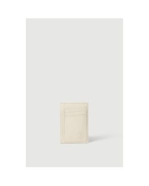 Brunello Cucinelli Fine Grain Calfskin Card Holder - White