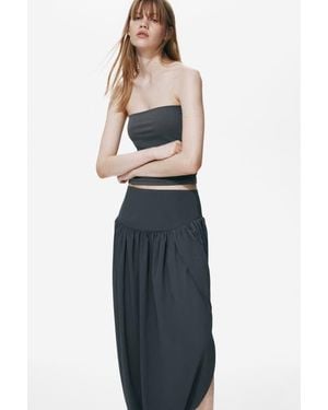 H&M Bubble-Hem Tulip Skirt - Blue