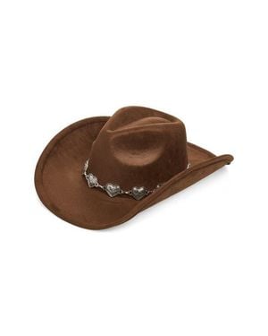 BP. Heart Trim Cowboy Hat - Brown