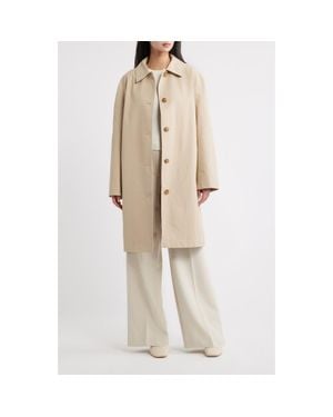 Vince Tailored Longline Raincoat - Natural