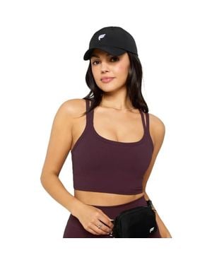 Fabletics Principal Longline Medium Impact Sports Bra - Purple