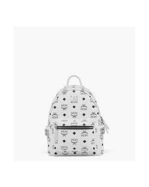 MCM Mini Stark Side Studs Backpack - White
