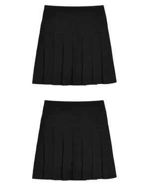Next Kids' 2-Pack Uniform Pleated Skirts - Black